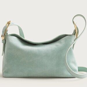 New J. Crew Berkeley Suede Shoulder Bag with Bag Charm